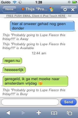 Chat gesprek Chat gesprek