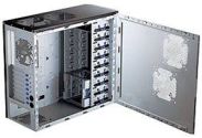 Kast van links achter met zijpaneel open Kast van links achter met zijpaneel open